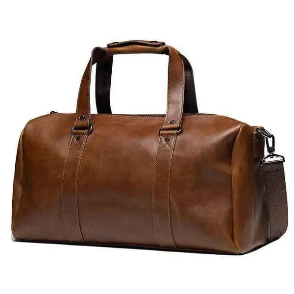 Classic Leather Duffel Bag - Image 11