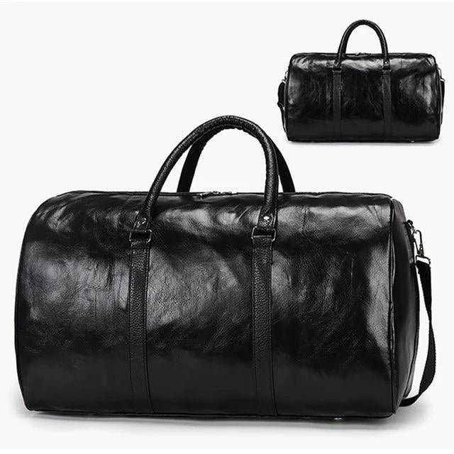 Classic Leather Duffel Bag - Image 8