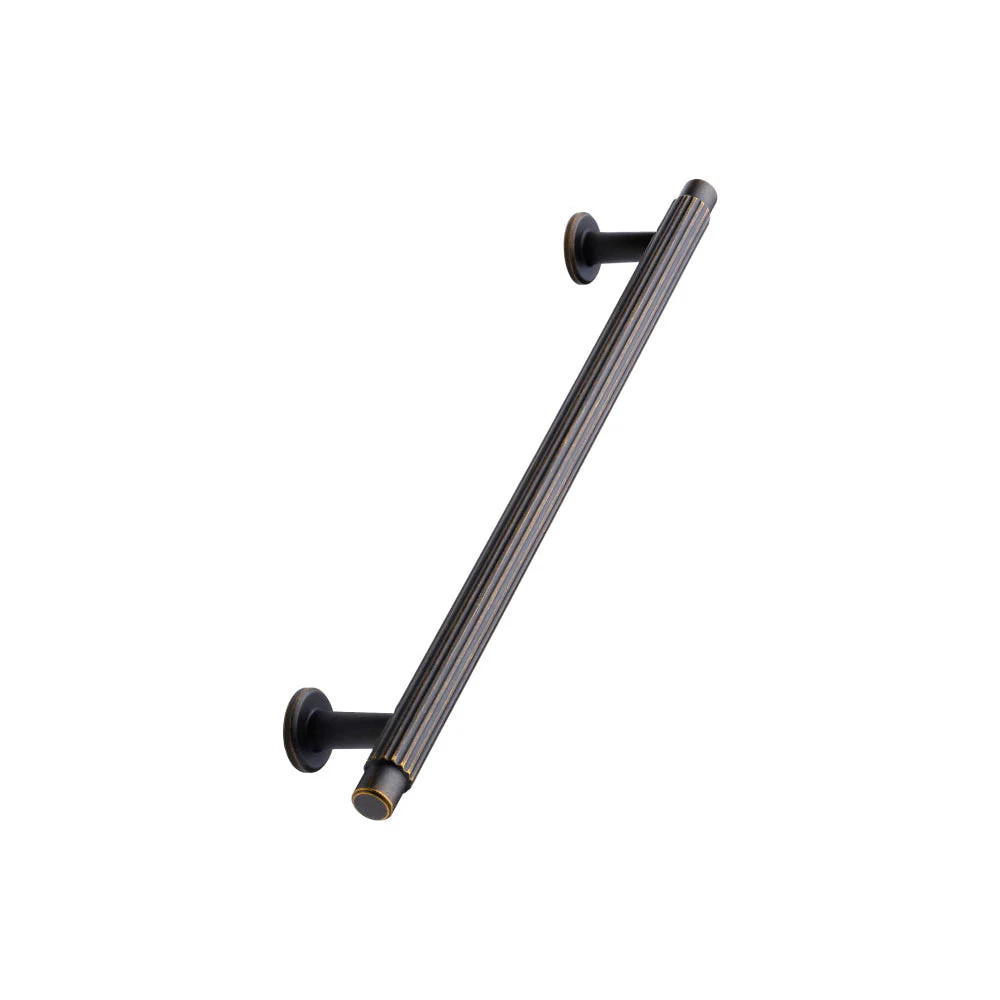Dark Rubbed Bronze "Villa" Cabinet Knobs and Pulls | Fluted Cabinet Hardware - Image 3