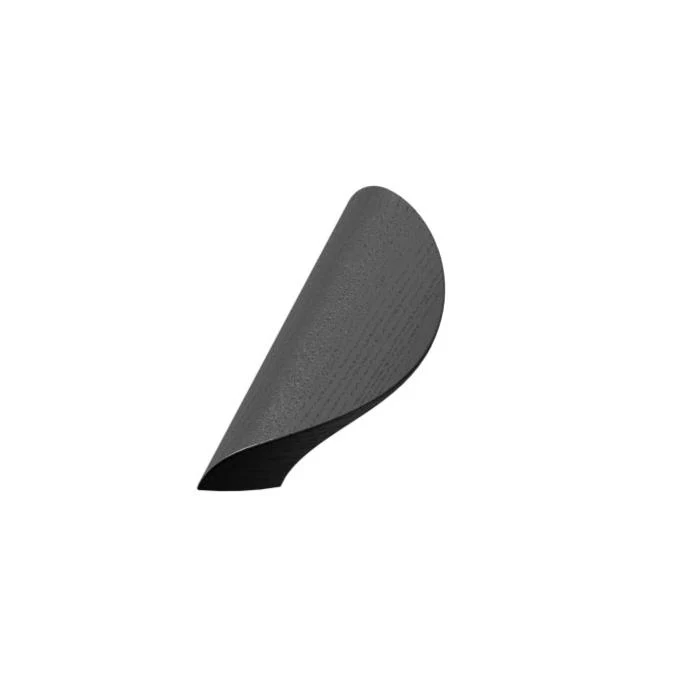 Lacquered Black Wood "Archive" Tab Drawer Pulls - Image 4