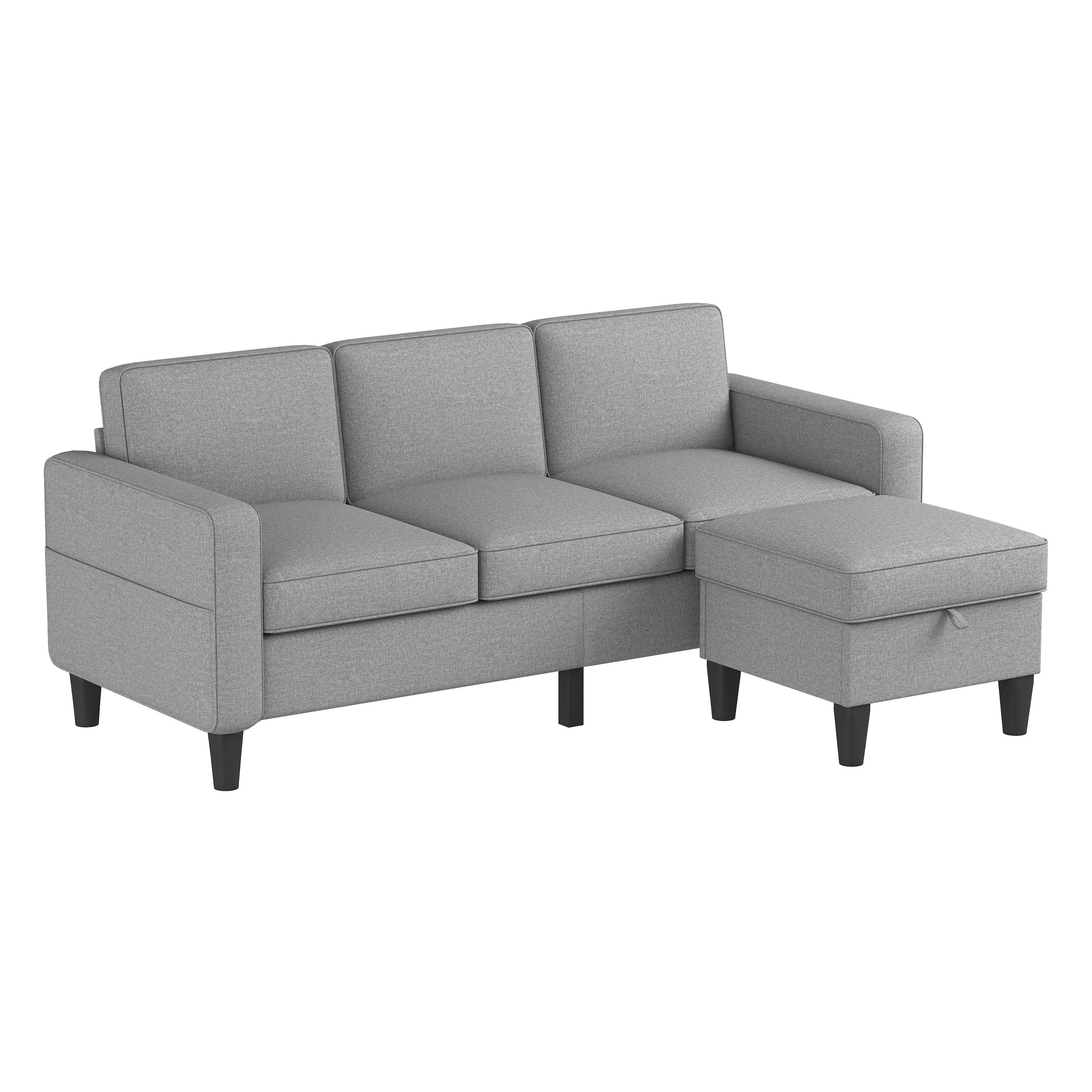 light grey Sofas for families, apartments, dorms, bonus rooms, compact Spaces with lounge lounges L-shaped design for the chaise - Image 5