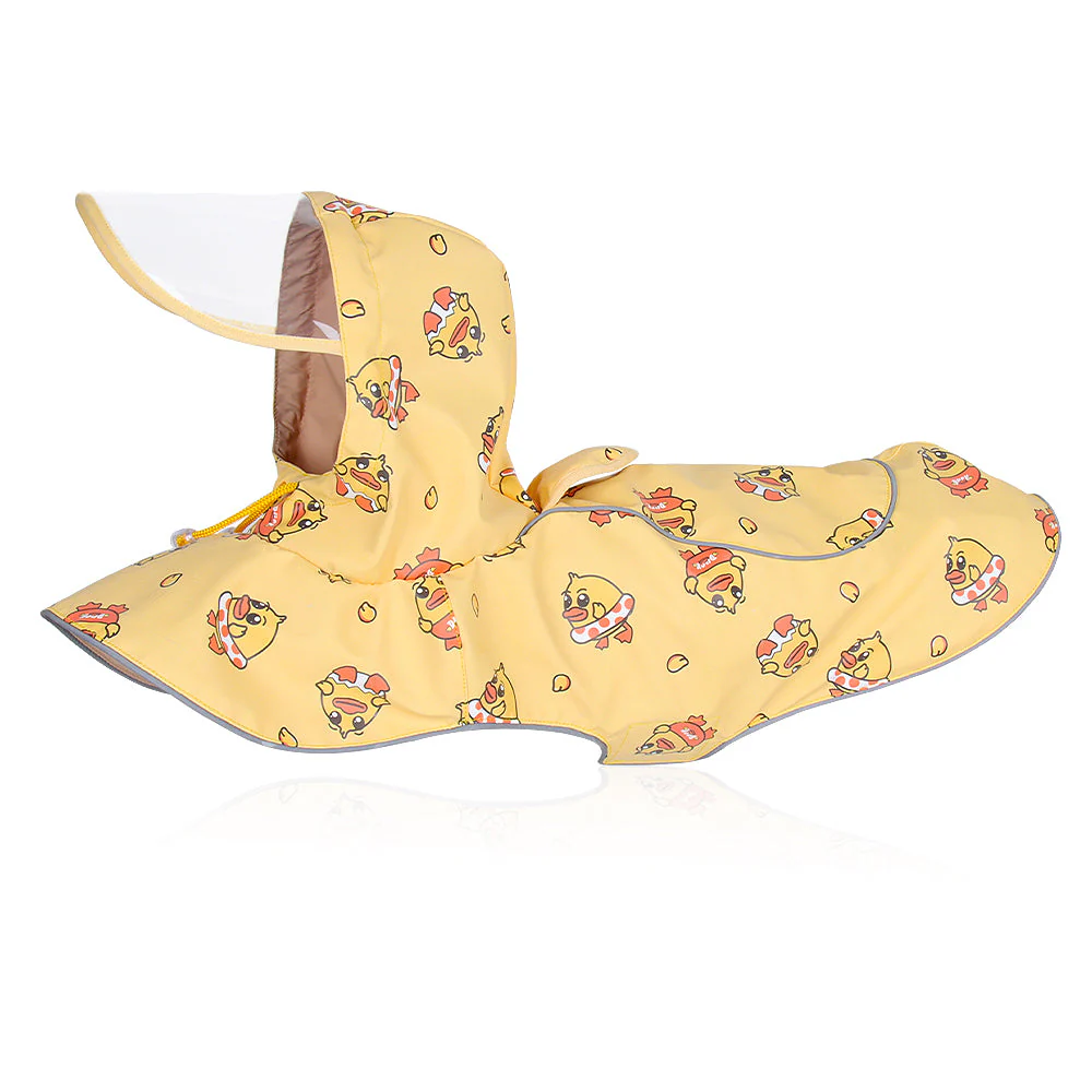New Pet Clothes Waterproof Reflective Cape Raincoat Transparent PU Leather Dog Raincoat - Image 3