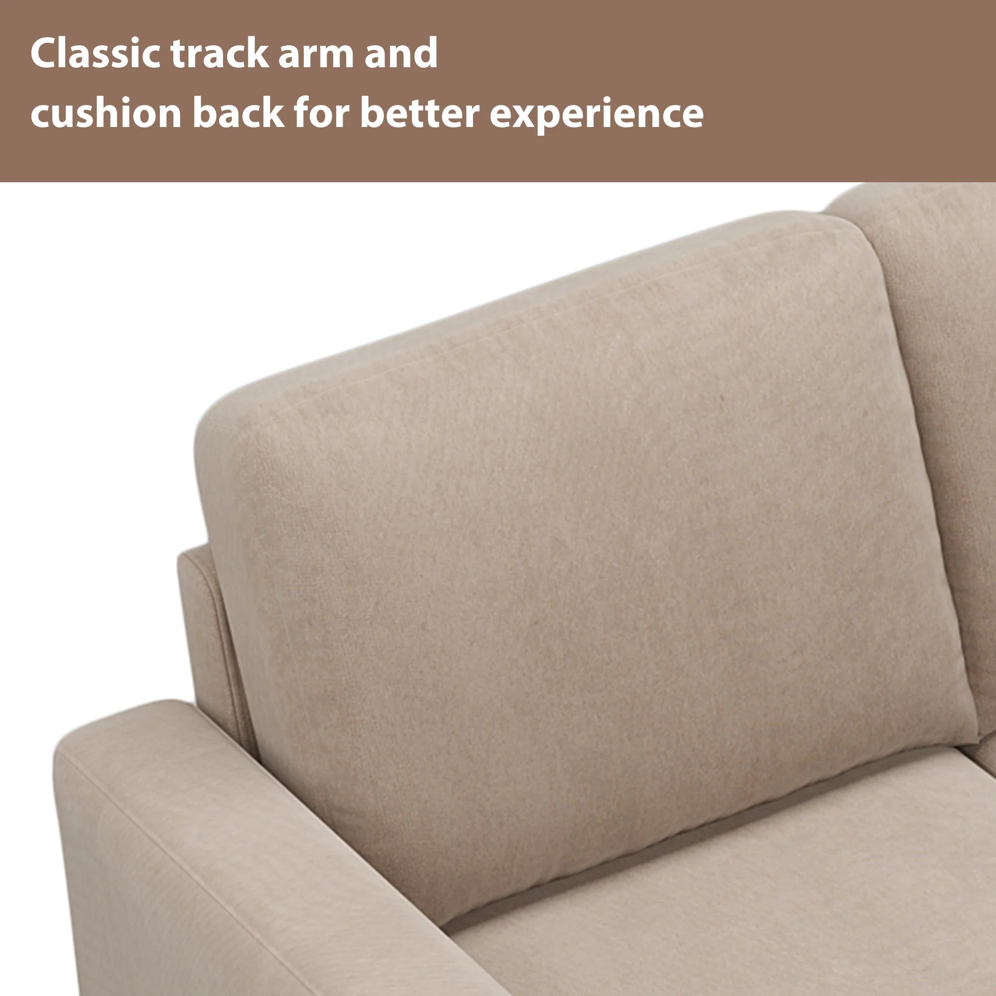 [New]81" Reversible Sectional Couch with Storage Chaise L-Shaped Sofa for Apartment Sectional Set Warm Grey - Image 4