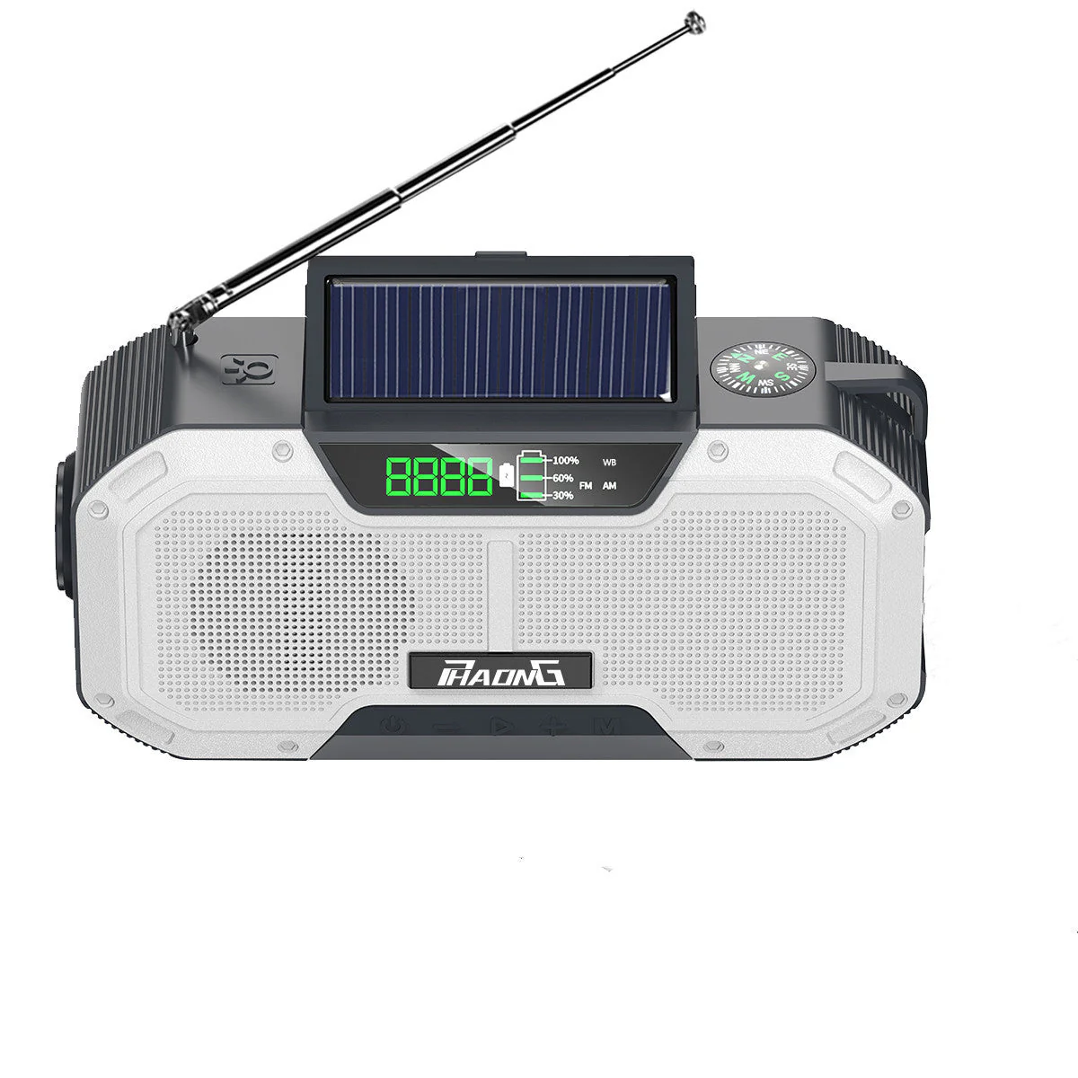 Outdoor Emergency Radio Bluetooth Speaker Solar Hand Flashlight Mobile Charging 5000 Mah Large Capacity - Image 8