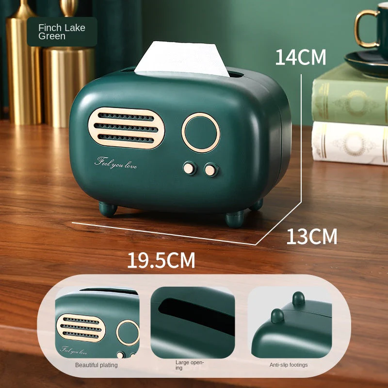 Paper towel box ABS light luxury retro style gift for living room, high-end home drawer paper towel box - Image 7